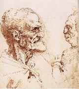 Portrats of two men LEONARDO da Vinci